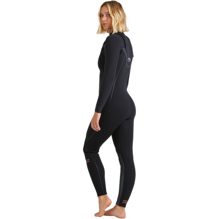 2024 Billabong Womens Furnace Natural 4/3mm Chest Zip Wetsuit ABJW100215 - Black Tiki